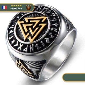 Bague Viking Valknut Argent