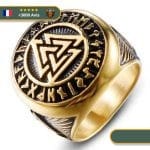 Bague Viking Valknut Or