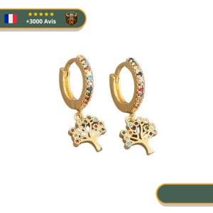 Boucles d'Oreilles Arbre De Vie