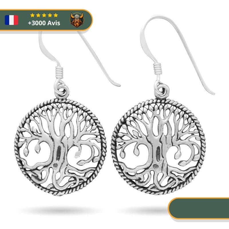 Boucles D'Oreilles Yggdrasil | Argent