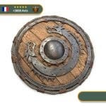 Bouclier Viking en bois Dragon