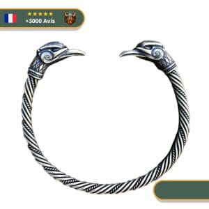 Bracelet viking Corbeau