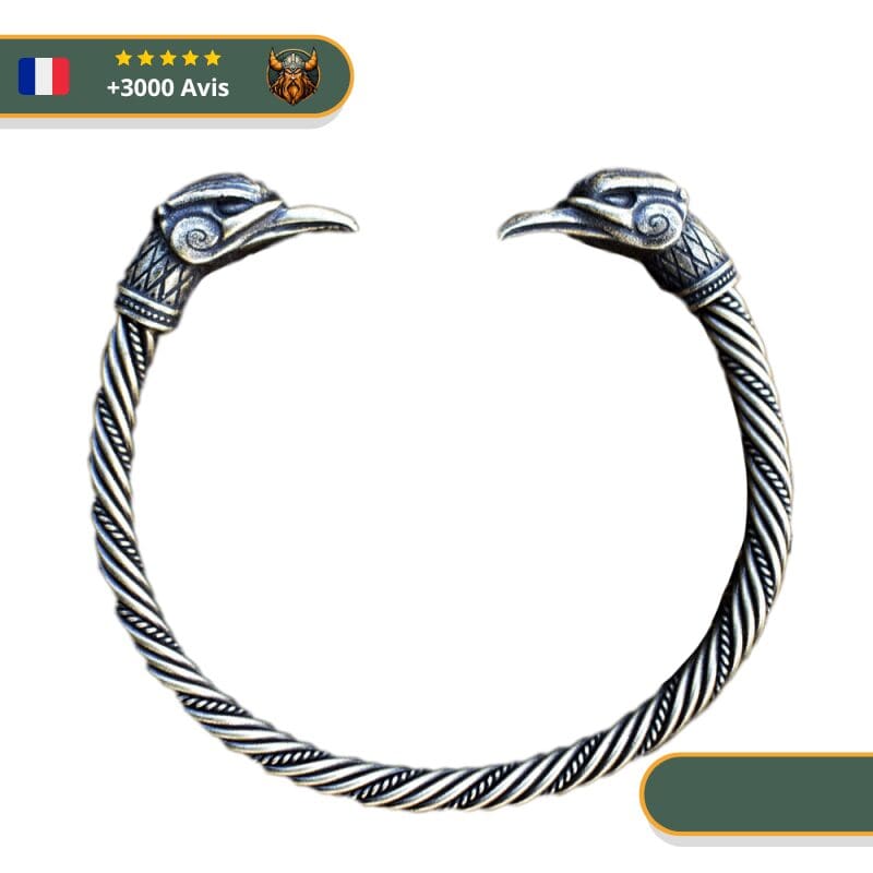 Bracelet viking Corbeau