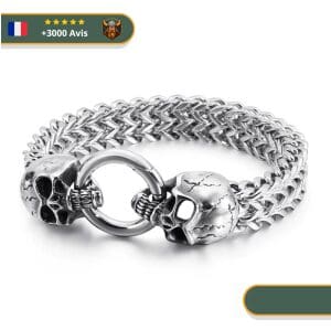 Bracelet viking <br>Crâne de guerrier</br> Viking Shop
