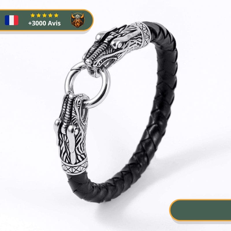 Bracelet Viking Serpent Jörmungandr | Argent – Image 3