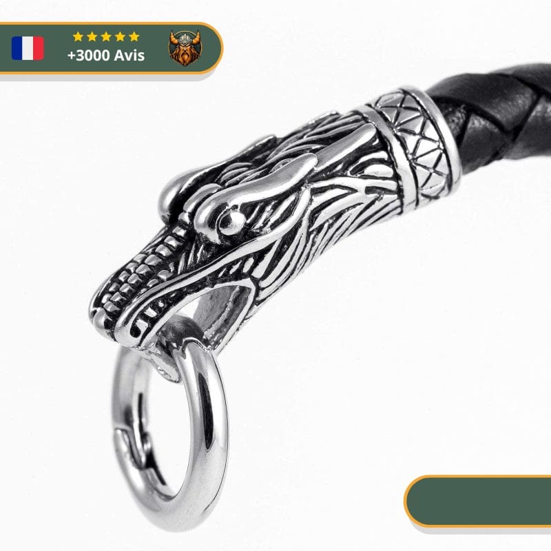Bracelet Viking Serpent Jörmungandr | Argent – Image 2