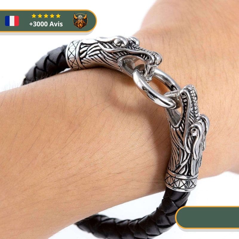 Bracelet Viking Serpent Jörmungandr | Argent – Image 4