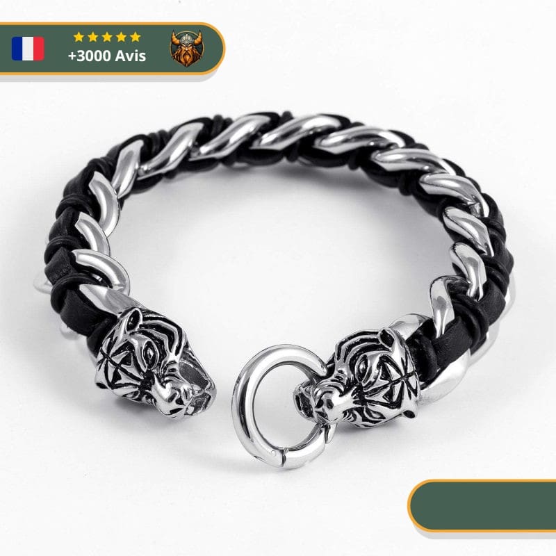 Bracelet Viking Tête De Tigre | Argent – Image 3