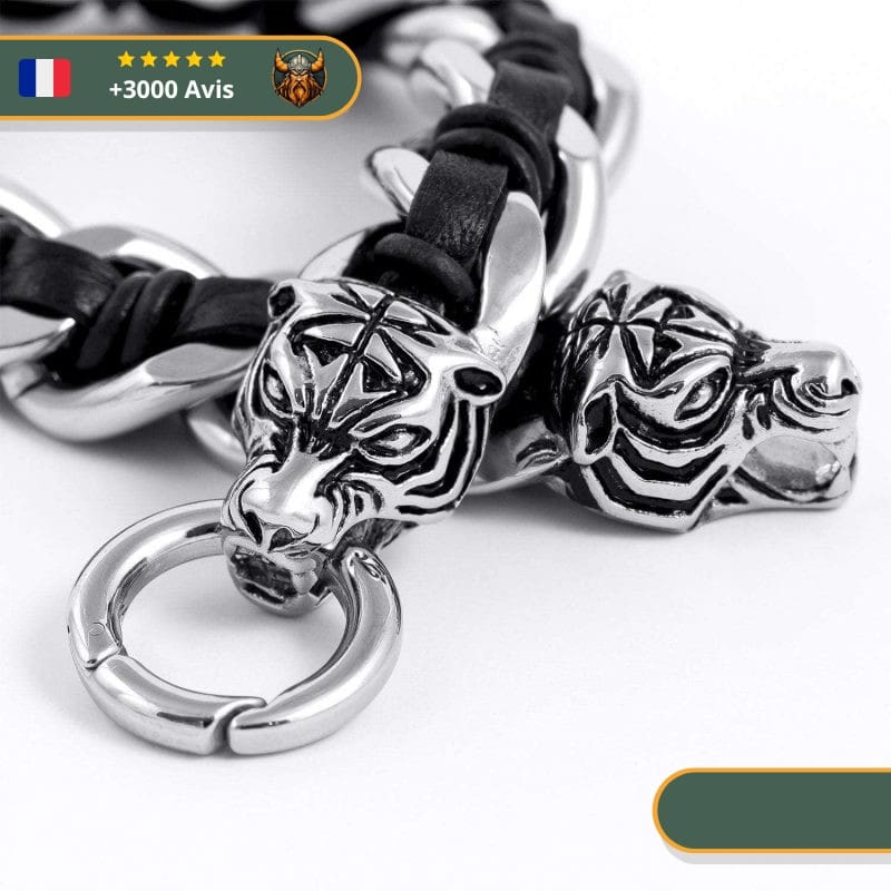 Bracelet Viking Tête De Tigre | Argent – Image 2