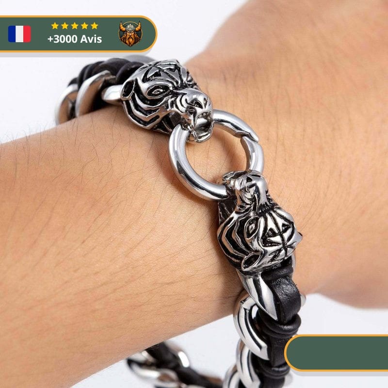 Bracelet Viking Tête De Tigre | Argent – Image 5