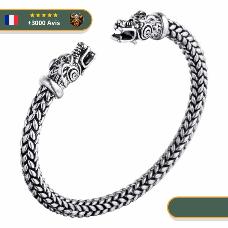 Bracelet Viking Dragon d'Argent