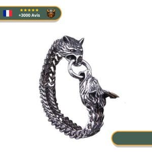 Bracelet Viking Loup Enchaîné