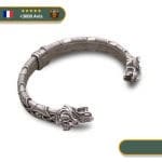 bracelet viking loup nordique argent