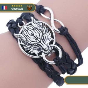Bracelet Viking Loup Tigré