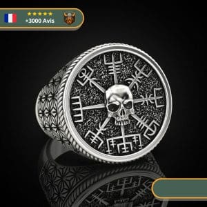 Bague Tête de Mort Viking (Argent)
