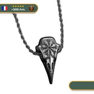 Chaîne Viking Crâne de Corbeau