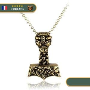 Collier marteau Thor Jarl or