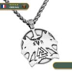 Collier Viking Loup Fenrir Et Valknut