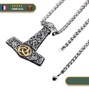 Collier Viking <br>Mjolnir & Triquetra</br> Viking Shop
