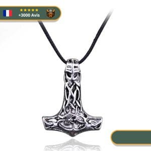 Collier Viking du Marteau de Thor La Sagesse