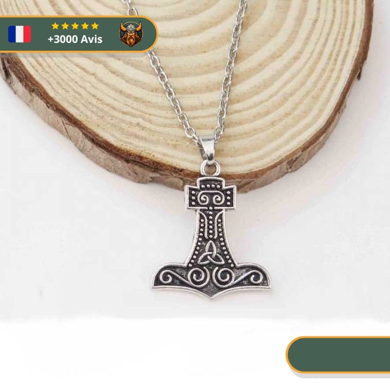 Collier Viking du Marteau de Thor en Métal – Image 2