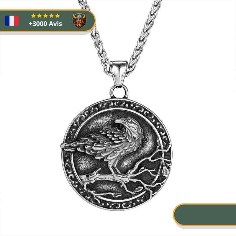 Collier Viking Corbeau Du Dieu Odin – Image 2