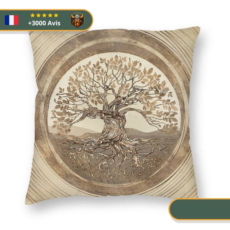 coussin viking arbre du midgard