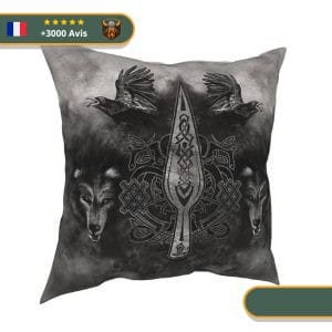 coussin viking armes d'odin