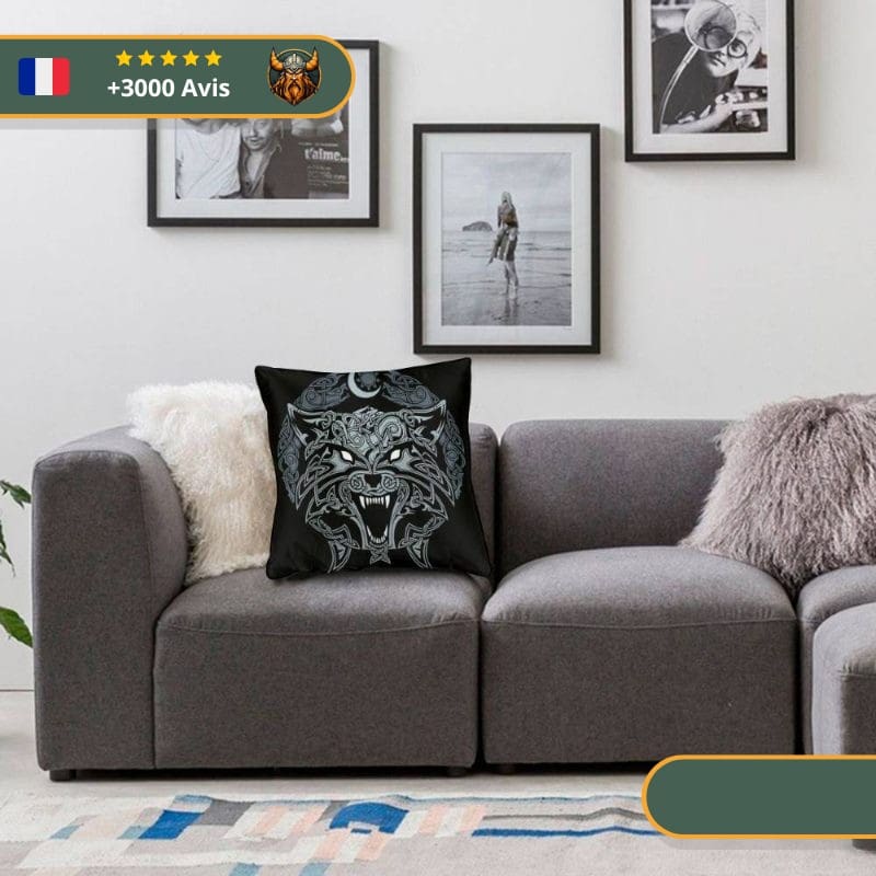 Coussin Viking Loup du Ragnarok – Image 3