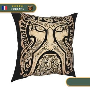 coussin viking masque de thor