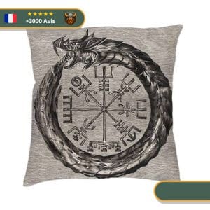 coussin viking ouroboros