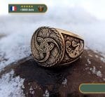 Bague Viking Triple Corne d'Odin