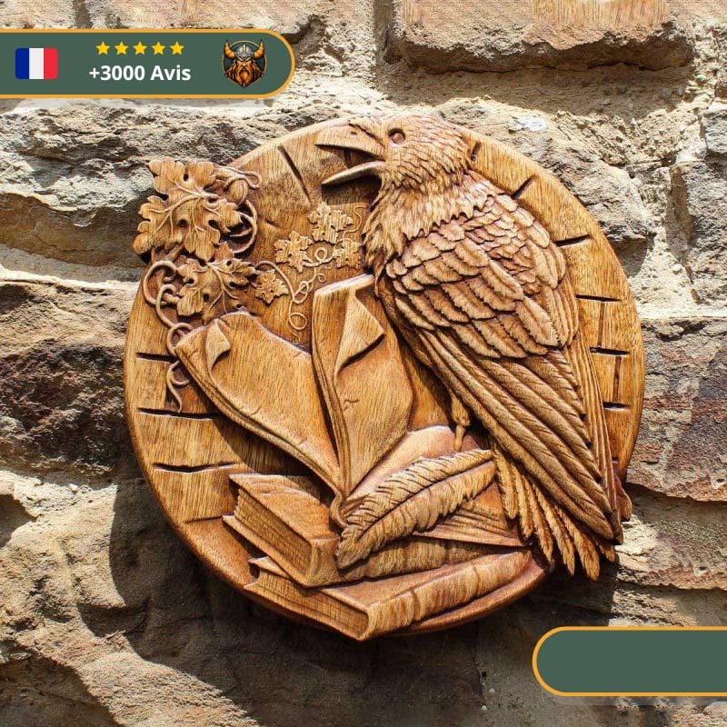 Art Mural Viking Corbeau Munin – Image 2