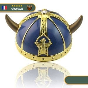 Déguisement Casque Viking Bleu