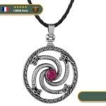 Pendentif Fenrir avec Perle Mauve