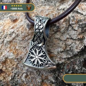 Pendentif Hache Viking Aegishjalmur | Argent