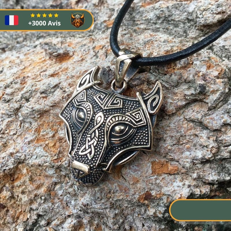 Pendentif Tête De Loup Viking Fenrir | Bronze – Image 4