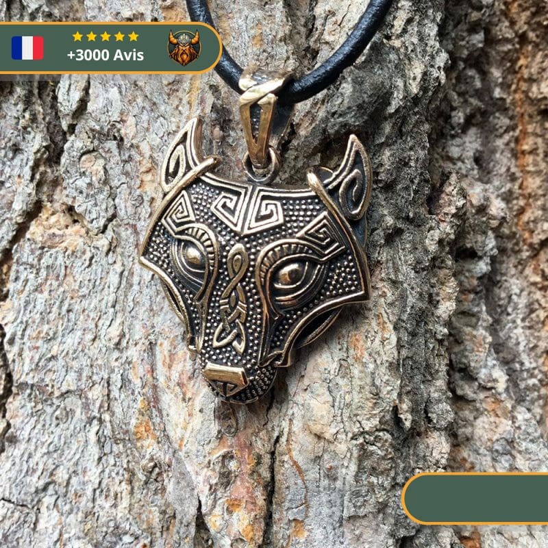 Pendentif Tête De Loup Viking Fenrir | Bronze – Image 5