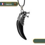 Pendentif Dent du Loup Fenrir Noir