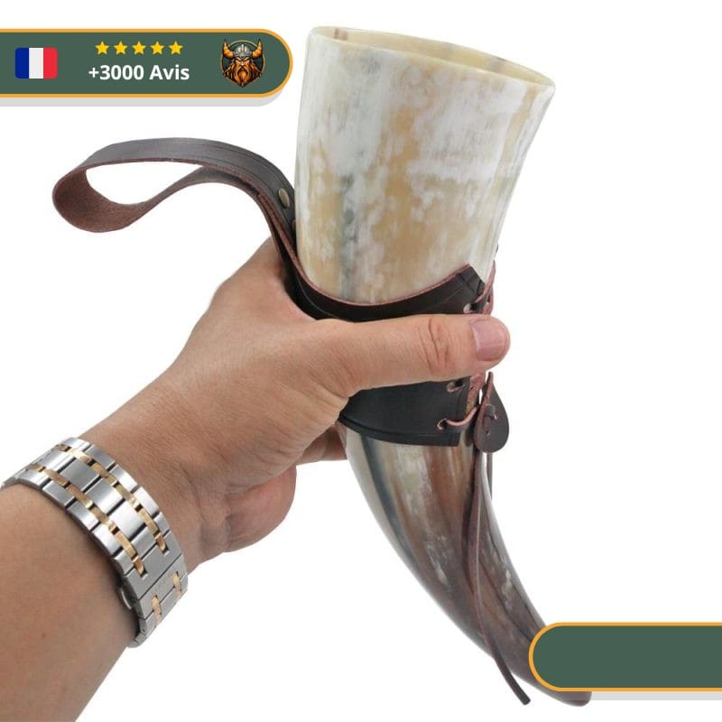 Corne à Boire Viking Avec Attache – Image 3