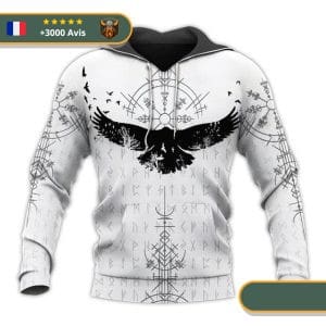 Sweat-shirt Viking <br>Vegvisir & Corbeau</br> Viking Shop