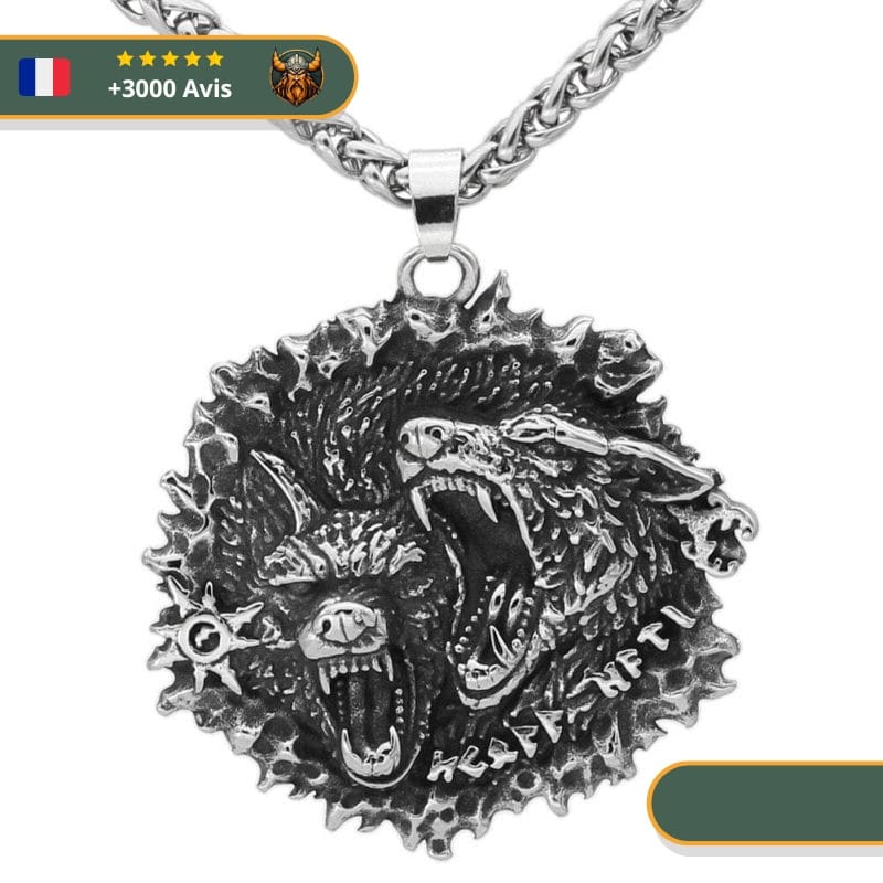 Collier Viking Loup Fenrir