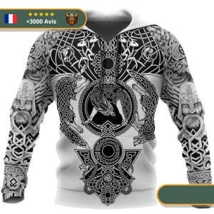 Sweat-shirt Viking <br>Odin & Fenrir</br> Viking Shop