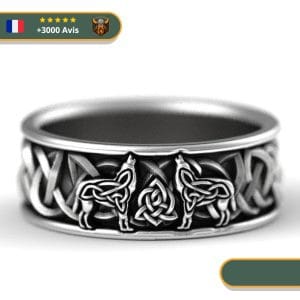 Bague Viking Geri et Freki Loyauté