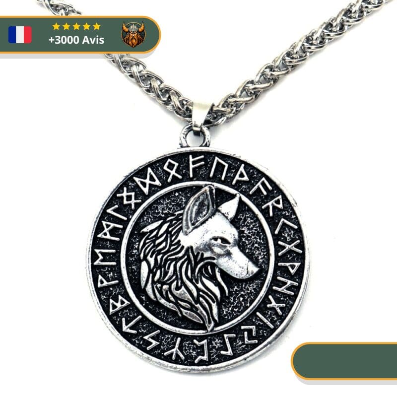 Collier Viking Loup Fenrir