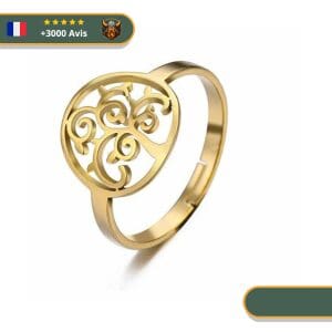 Bague Viking Arbre De Vie Couleur Or