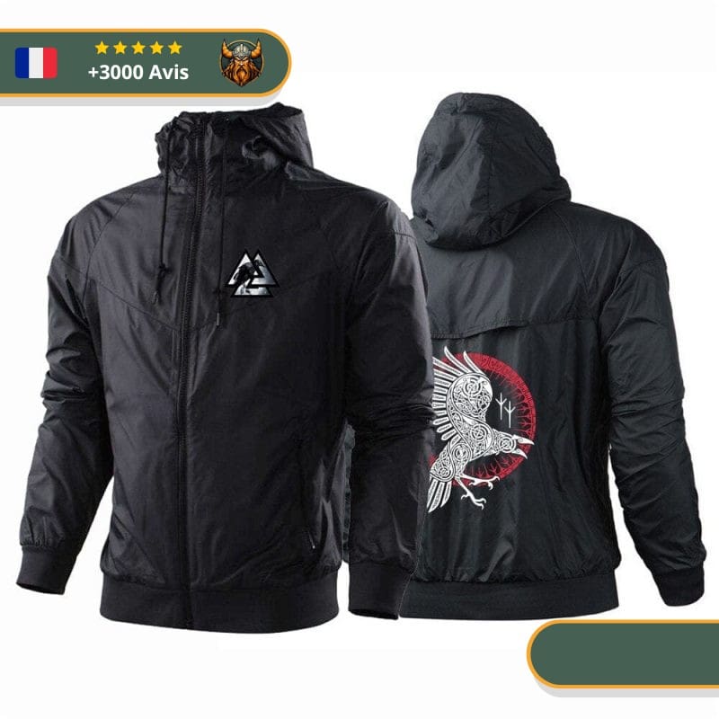 Veste Coupe-Vent Viking Valknut & Hugin Viking Shop