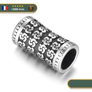 Perle Barbe Symbole Acier | Argent