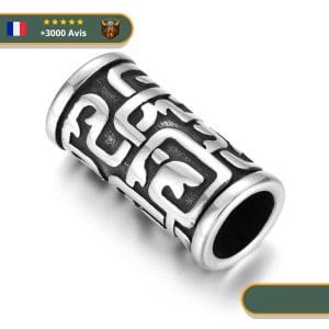 Perle Barbe Symbole Nordique | Argent
