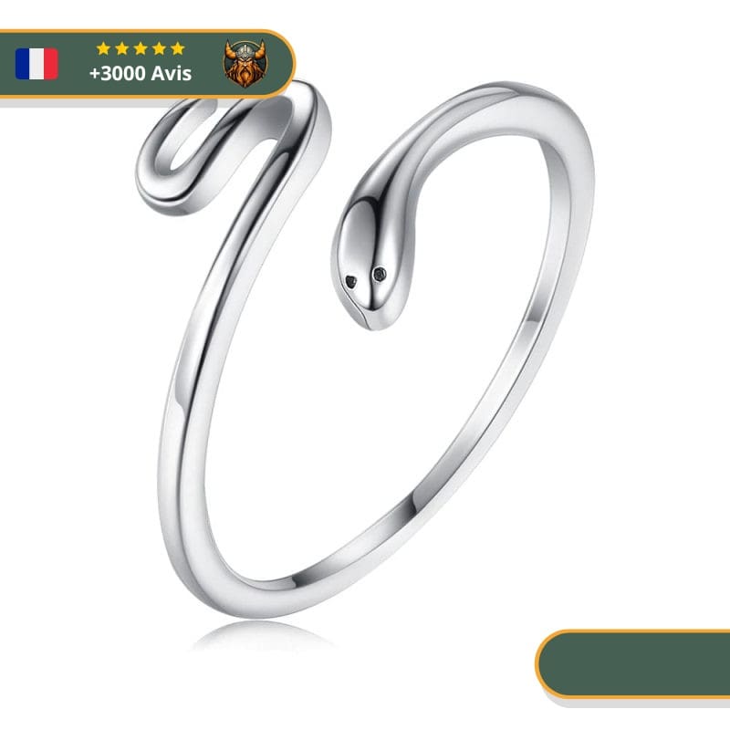 Bague Viking Serpent Jormungand En Argent 925